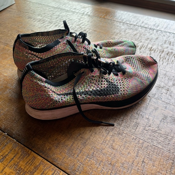 Nike Flyknit Racer Multicolor Athletic Shoes - Picture 1 of 8